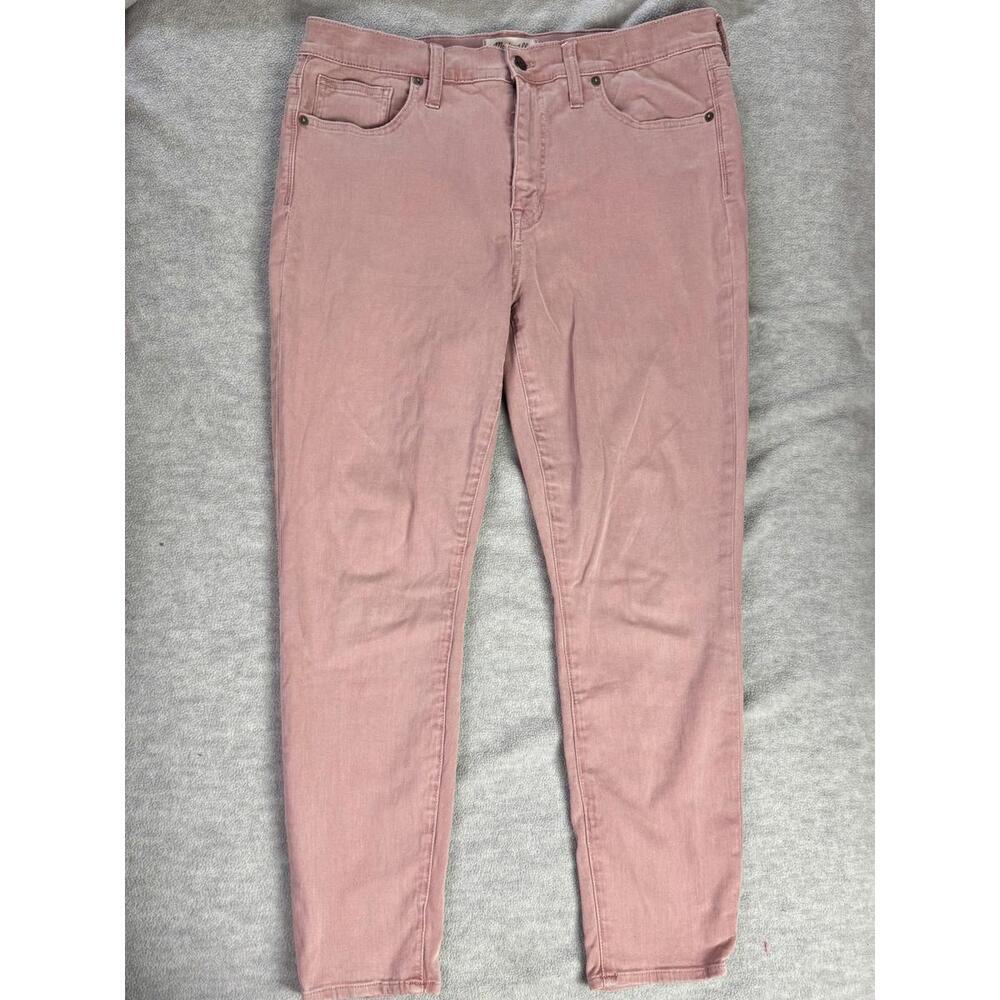 madewell high rise skinny skinny jeans dusty rose size 32